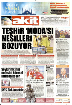 YENİ AKİT 24 Ağustos 2026 Gazete Manşeti Küçük