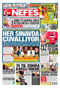 NEFES 28 Ağustos 2026 Gazete Manşeti Küçük
