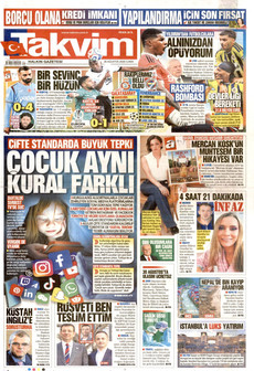 TAKVİM 28 Ağustos 2026 Gazete Manşeti Küçük
