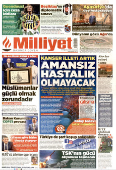 MİLLİYET 29 Ağustos 2026 gazete manşeti