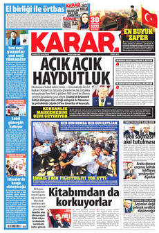 KARAR 30 Ağustos 2026 Gazete Manşeti Küçük