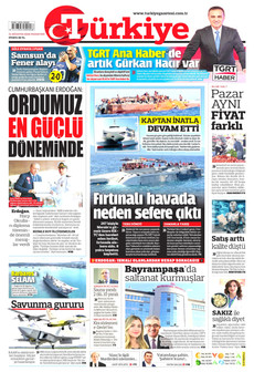 TÜRKİYE GAZETESİ 31 Ağustos 2026 Gazete Manşeti Küçük