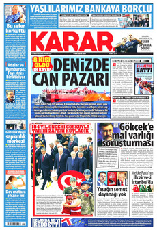 KARAR 31 Ağustos 2026 Gazete Manşeti Küçük