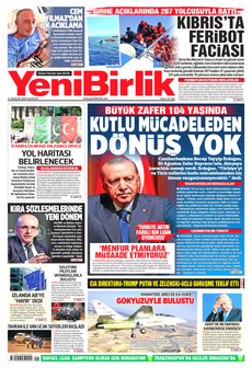 YENİBİRLİK 31 Ağustos 2026 Gazete Manşeti Küçük