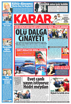 KARAR 1 Eylül 2026 gazete manşeti