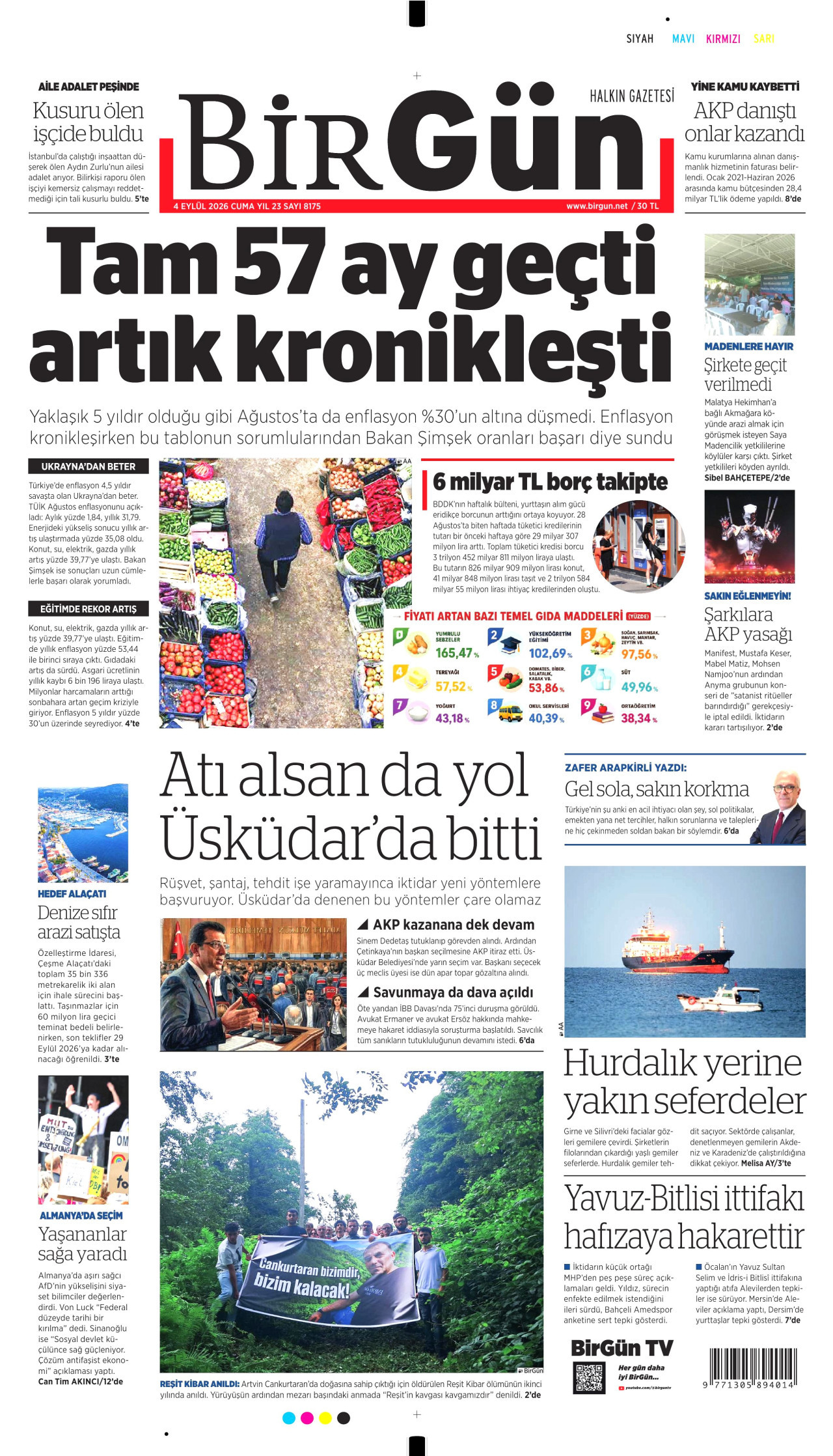 BİRGÜN 4 Eylül 2026 Gazete Manşeti Büyük