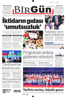 BİRGÜN 8 Eylül 2026 gazete manşeti