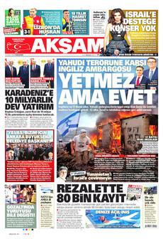 AKŞAM 10 Eylül 2026 Gazete Manşeti Küçük