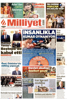 MİLLİYET 10 Eylül 2026 gazete manşeti