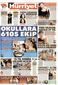 HÜRRİYET 13 Eylül 2026 Gazete Manşeti Küçük