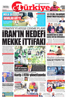 TÜRKİYE GAZETESİ 13 Eylül 2026 Gazete Manşeti Küçük