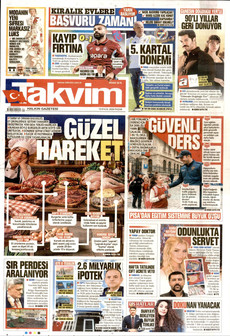 TAKVİM 13 Eylül 2026 Gazete Manşeti Küçük