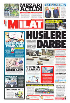 MİLAT 13 Eylül 2026 Gazete Manşeti Küçük