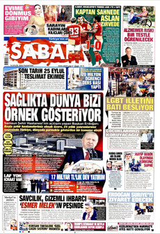 SABAH 14 Eylül 2026 Gazete Manşeti Küçük