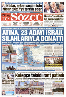 SÖZCÜ 14 Eylül 2026 Gazete Manşeti Küçük