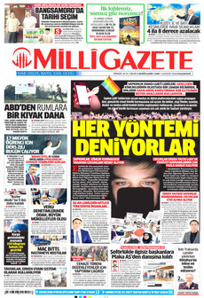 MİLLİ GAZETE 14 Eylül 2026 Gazete Manşeti Küçük