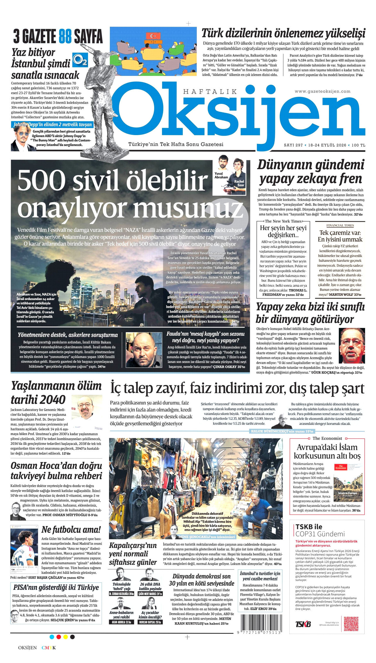 OKSİJEN 18 Eylül 2026 Gazete Manşeti Büyük