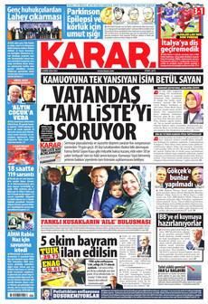 KARAR 6 Ekim 2026 gazete manşeti